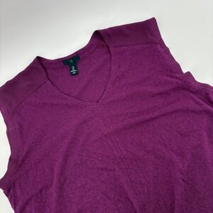 GAP Women's Purple V-Neck Sleeveless Tank Top Size L
